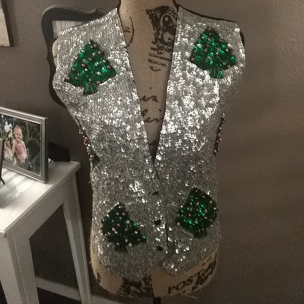 Vintage Ugly Christmas Vest Sz L